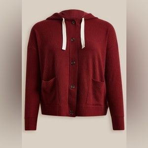Torrid Super Soft Plush Waffle Hooded
Button Front Lounge Cardigan Large NWT